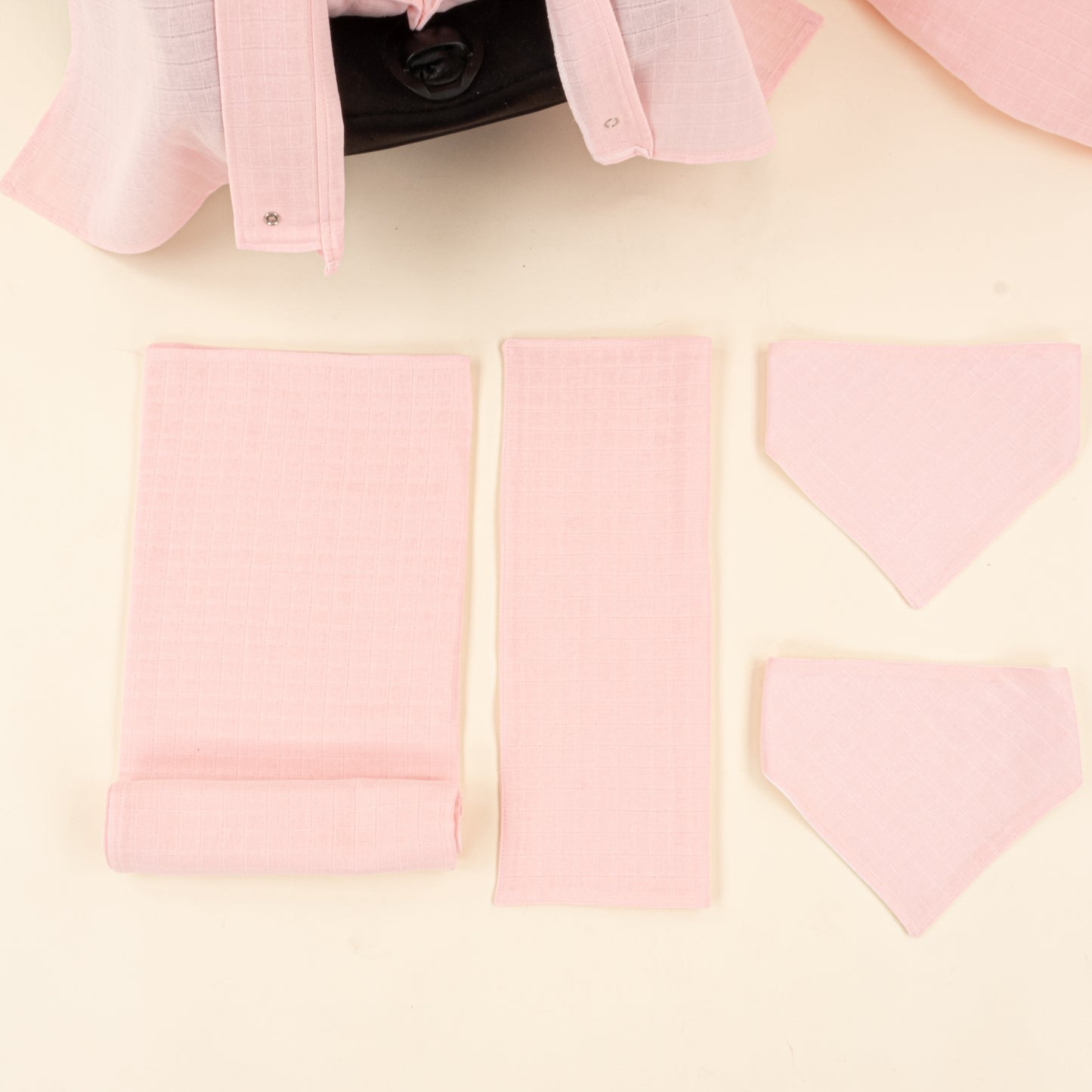 9 Parça Avantajlı Set - Tek Taraflı - Şeker Pembe Muslin