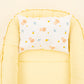 Babynest ve Yastık - Çift Taraflı - Sarı Muslin - Turuncu Tavşan