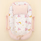 Babynest ve Yastık - Çift Taraflı - Pembe Petek - Pembe Tavşan