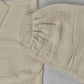 Yenidoğan Hastane Çıkışı İki katlı Muslin Kimono Takım - Krem