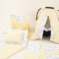14 Parça Avantajlı Set - Çift Taraflı - Sarı Muslin - Çiftlik Hayvanları