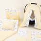 11 Parça Avantajlı Set - Çift Taraflı - Sarı Muslin - Çiftlik Hayvanları