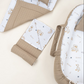 18 Parça Full Set - Çift Taraflı - Toprak Muslin - Kahverengi Ördek