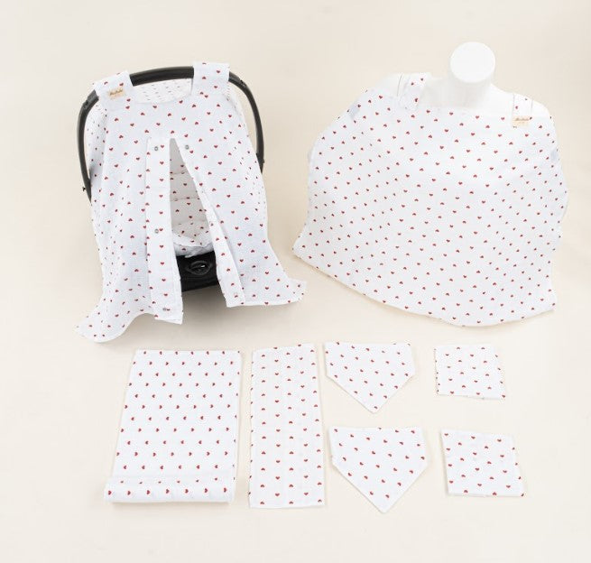 9 Parça Avantajlı Set - Tek Taraflı - Kırmızı Kalp