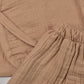 Yenidoğan Hastane Çıkışı İki katlı Muslin Kimono Takım - Bej