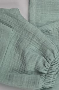 Yenidoğan Hastane Çıkışı İki katlı Muslin Kimono Takım - Mint