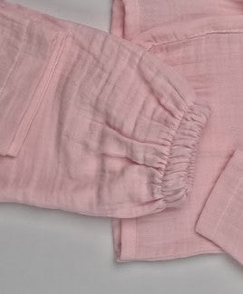 Yenidoğan Hastane Çıkışı İki katlı Muslin Kimono Takım - Pembe