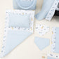 14 Parça Avantajlı Set - Çift Taraflı - Bebe Mavisi Muslin - Dino