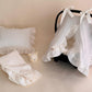 4 Parça Fırfırlı 2 Katlı Organik muslin Avantajlı Set - krem