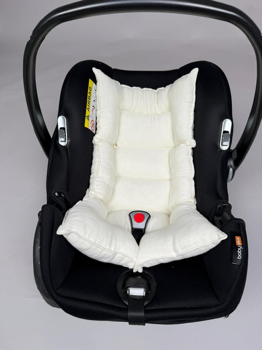 2 Katlı Muslin kumaş Puset Minderi - Krem