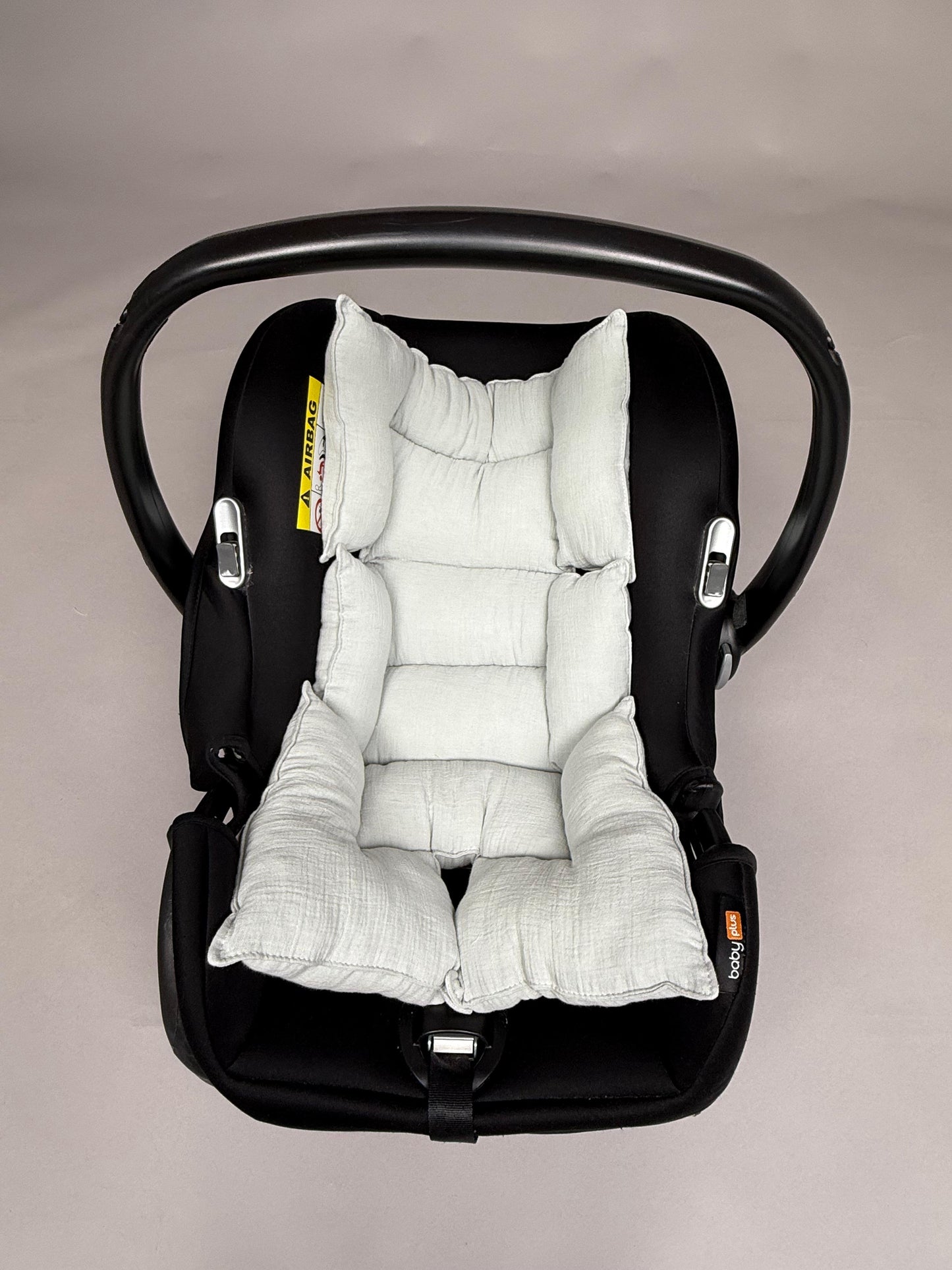 2 Katlı Muslin kumaş Puset Minderi - Gri