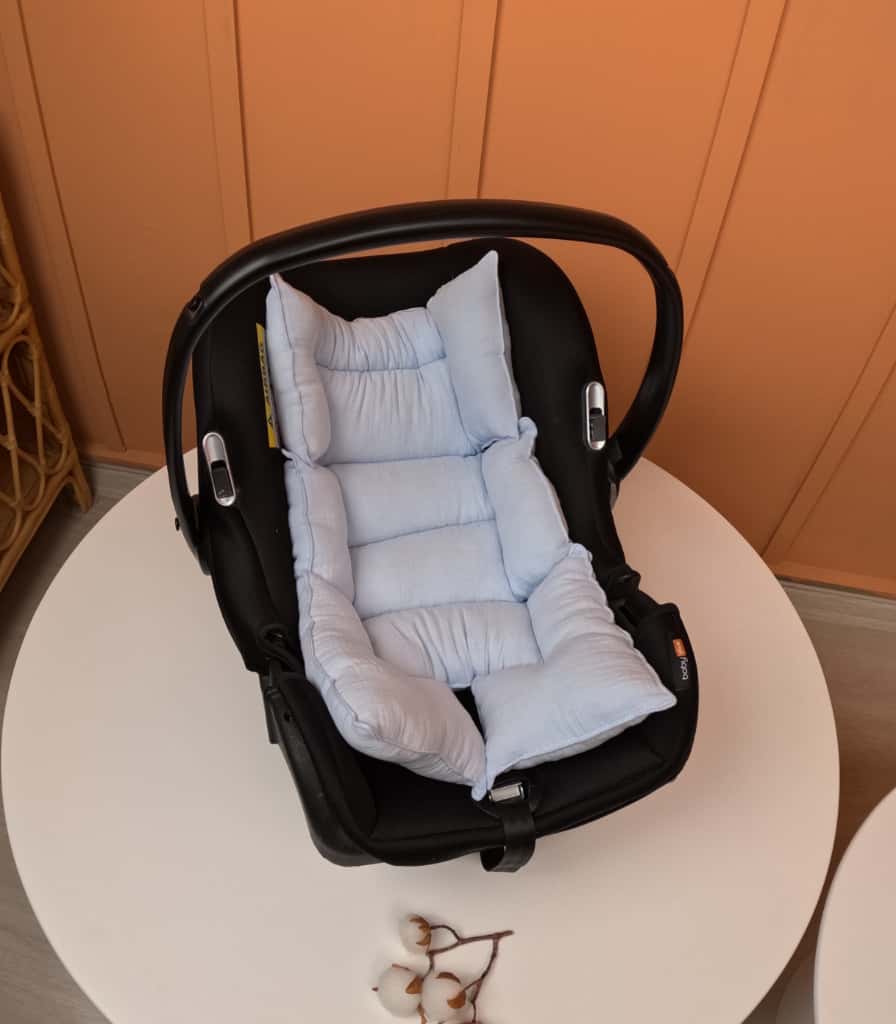 2 Katlı Muslin kumaş Puset Minderi - Bebe Mavi