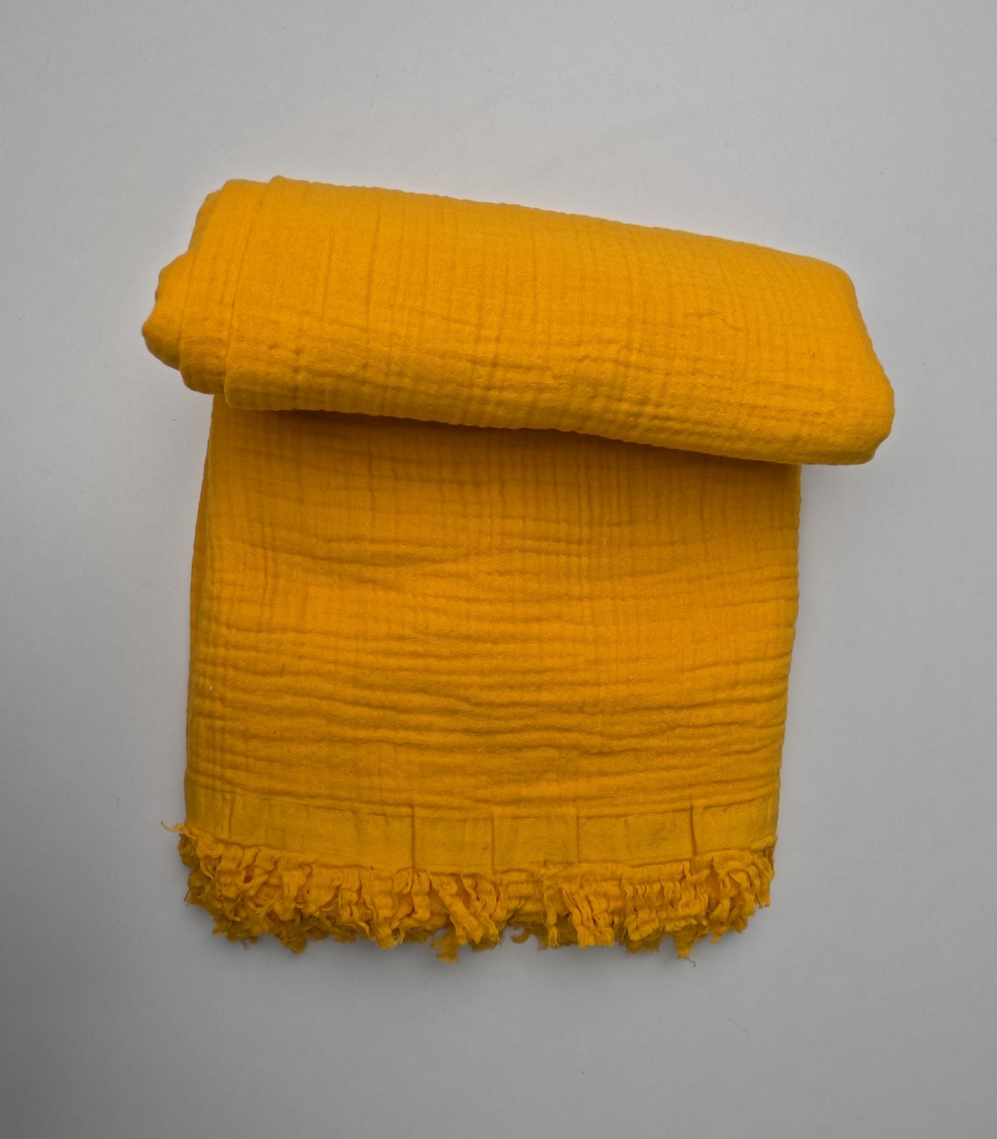 3 lü Bebek Muslin Battaniye Set - Dört Katlı Püsküllü Hardal - İki Katlı Krem - Tek Katlı Kumsal Beji