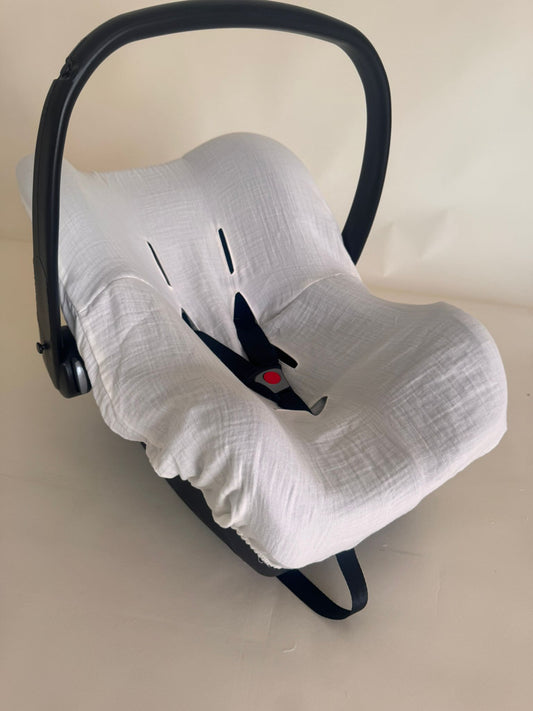 Puset Çarşafı - İki Katlı Muslin Kumaş- Krem