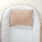 Babynest ve Yastık - Çift Taraflı - İki Katlı Muslin Krem - İki Katlı Muslin Sütlü Kahve