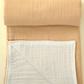Çift Taraflı Muslin Örtü - İki Katlı Bej Muslin - İki Katlı Krem Muslin