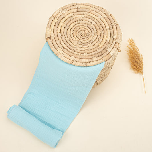 Dört Katlı Organik Muslin - Yenidoğan Set - Turkuaz