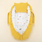 Babynest ve Yastık - Çift Taraflı - Hardal Örgü - Kuş
