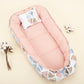 Babynest ve Yastık - Çift Taraflı - Pudra Muslin - Retro