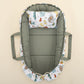 Babynest - Çift Taraflı - Haki Muslin - Hayvanat Bahçesi
