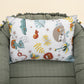 Babynest - Çift Taraflı - Haki Muslin - Hayvanat Bahçesi
