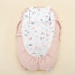 Babynest - Çift Taraflı - Pudra Örgü - Yeşil Çiçekler
