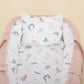Babynest - Çift Taraflı - Pudra Örgü - Yeşil Çiçekler