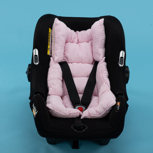 Puset Minderi - Dört Katlı Pembe Muslin