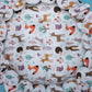 Yuvarlak Babynest - Çift Taraflı - Turuncu Petek - Orman