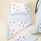 11  Parça Avantajlı Set - Çift Taraflı - Bebe Mavi Muslin - Harfli