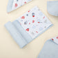 11  Parça Avantajlı Set - Çift Taraflı - Bebe Mavi Muslin - Harfli