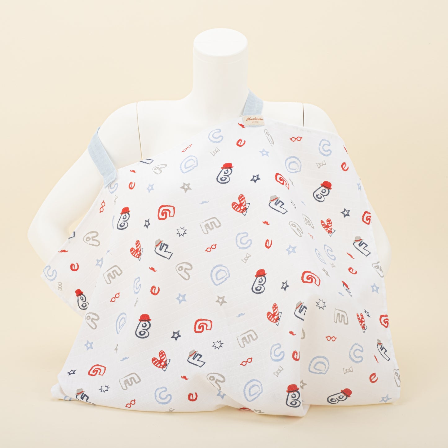 11  Parça Avantajlı Set - Çift Taraflı - Bebe Mavi Muslin - Harfli