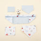 11  Parça Avantajlı Set - Çift Taraflı - Bebe Mavi Muslin - Harfli