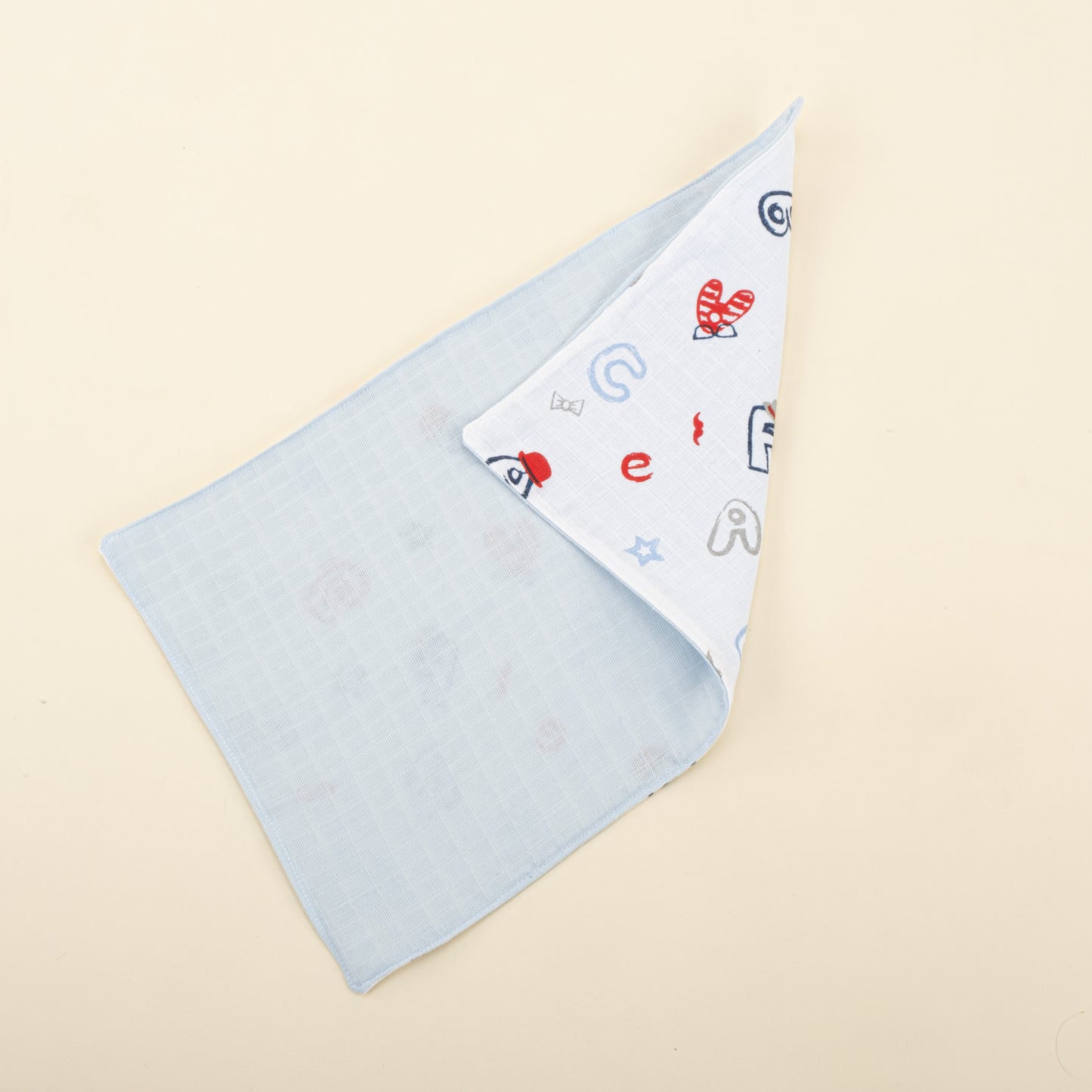 11  Parça Avantajlı Set - Çift Taraflı - Bebe Mavi Muslin - Harfli