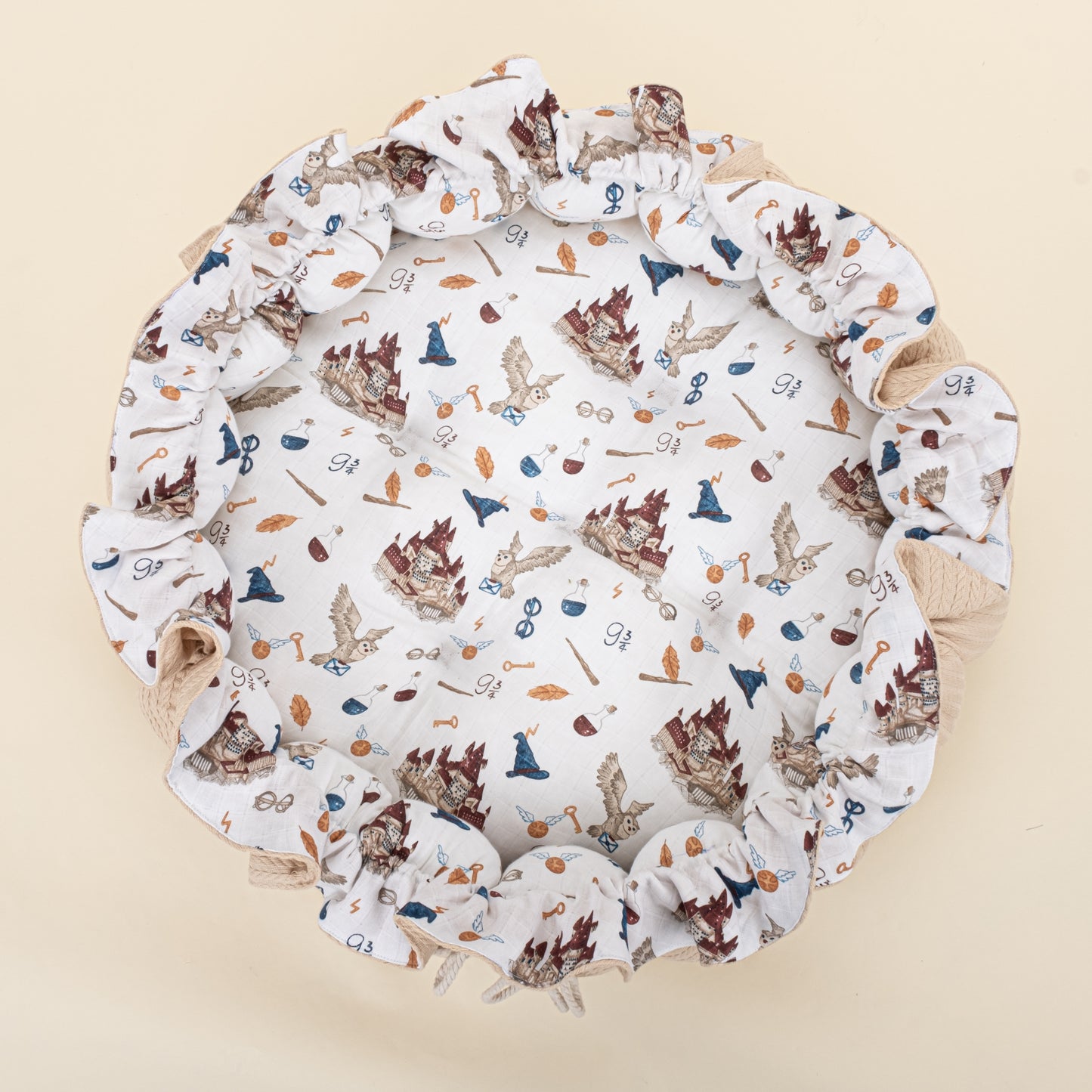 Yuvarlak Babynest - Çift Taraflı - Sütlü Kahve Örgü - Harry