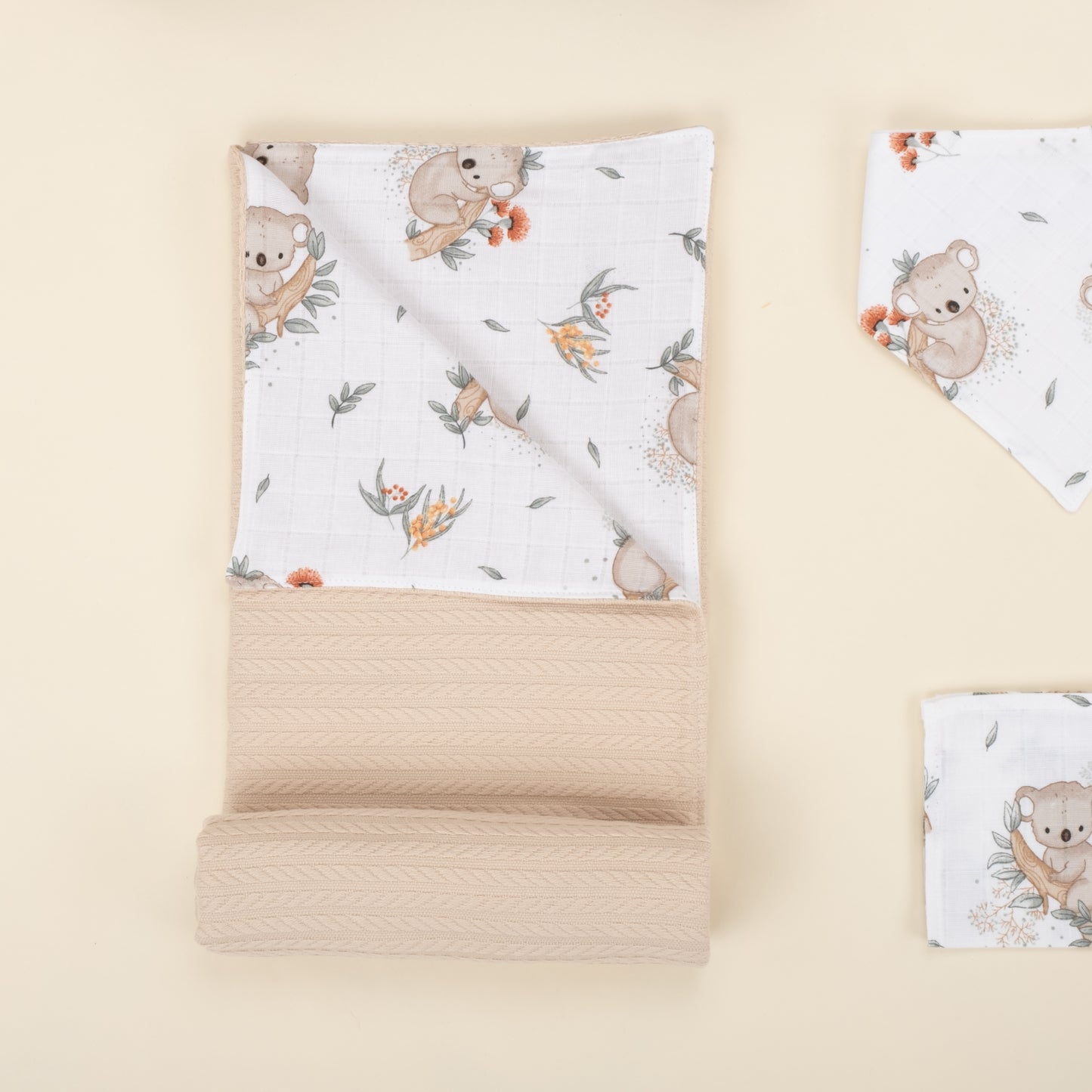9 Parça Avantajlı Set - Çift Taraflı - Sütlü Kahve Örgü - Koala