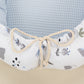 Babynest ve Yastık - Çift Taraflı - Bebe Mavi Petek - Mavi Kedi